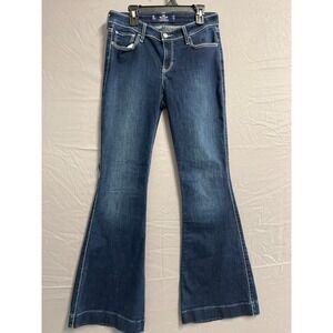 Vintage Hollister Co. Flare Jeans Womens 5R Blue Denim Cotton Stretch Low Rise